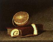Raphaelle Peale Still Life with Orange and Book oil painting on canvas
